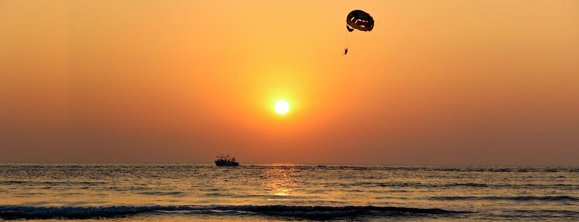 Watching the sun go down from the Kollam beach
