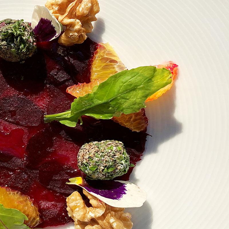 Roast Beets, Valencia Orange and Walnut Salad