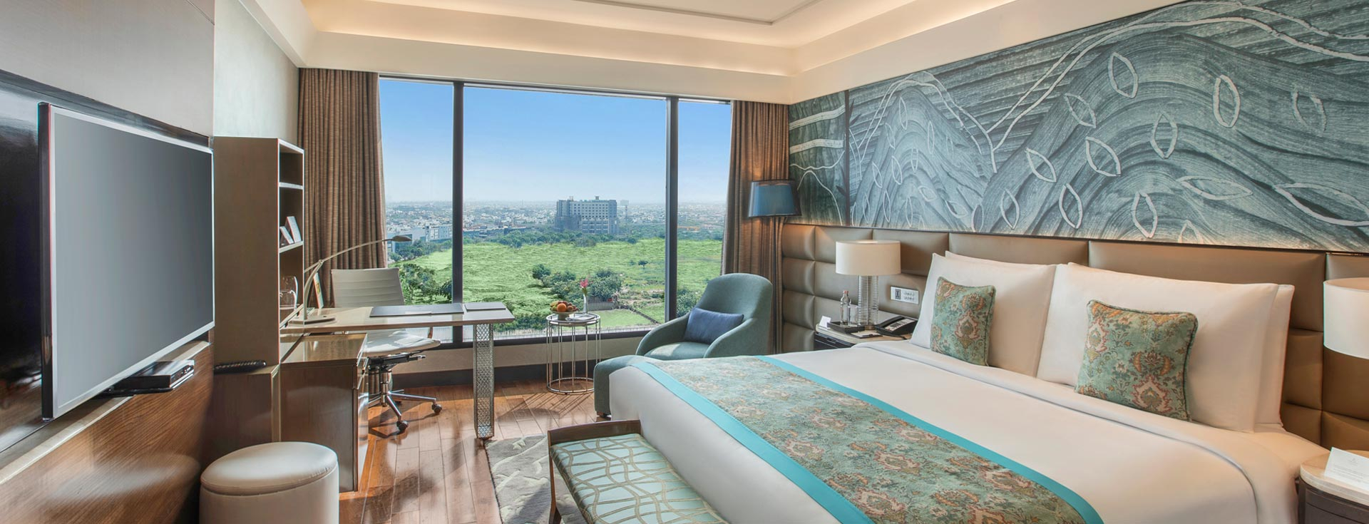 Club Room at The Leela Ambience Convention Hotel Delhi