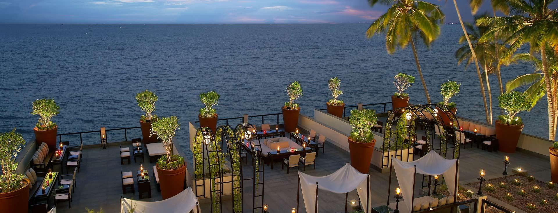 The Sky Bar - stunning view of the Kovalam coastline