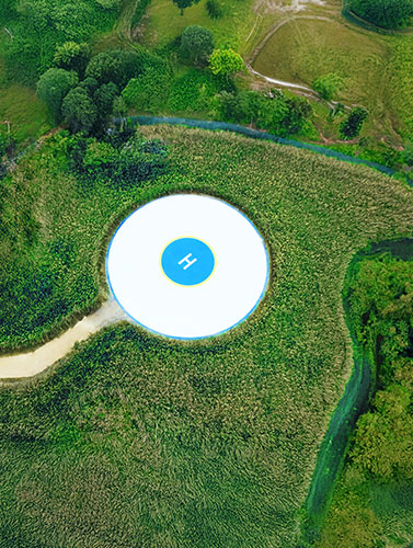 Private helipad access and discreet arrival